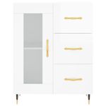 Casa si Gradina - Mobilier - Comode si corpuri - Comode - Servanta, alb extralucios, 69,5x34x90 cm, lemn compozit - Infinity.ro