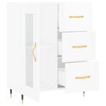 Casa si Gradina - Mobilier - Comode si corpuri - Comode - Servanta, alb extralucios, 69,5x34x90 cm, lemn compozit - Infinity.ro