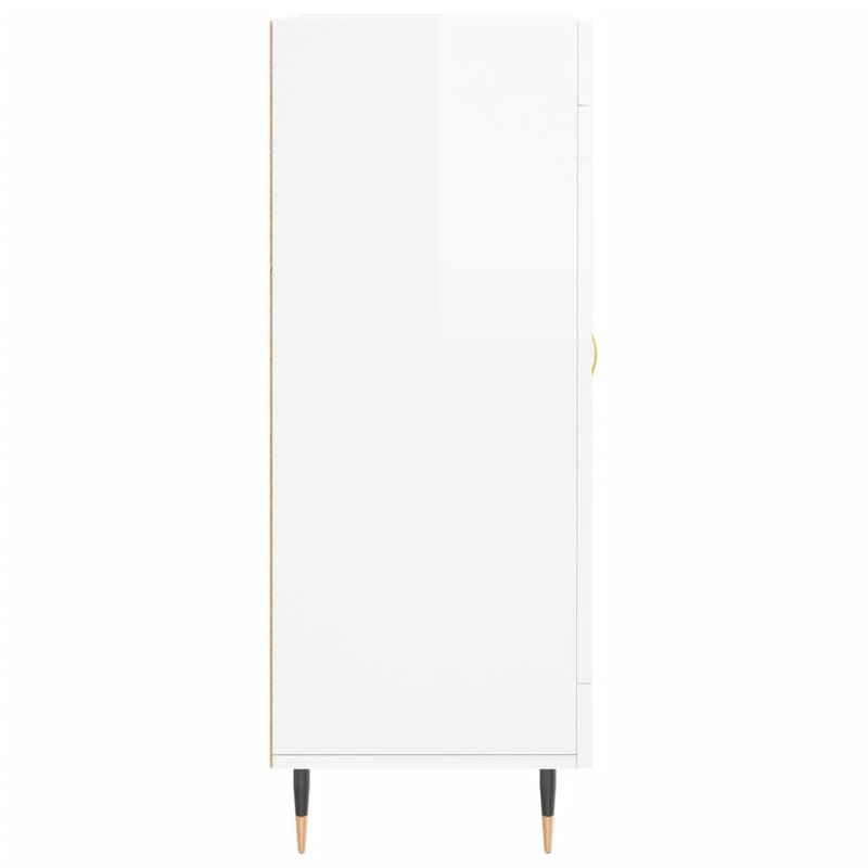 Casa si Gradina - Mobilier - Comode si corpuri - Comode - Servanta, alb extralucios, 69,5x34x90 cm, lemn compozit - Infinity.ro