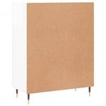Casa si Gradina - Mobilier - Comode si corpuri - Comode - Servanta, alb extralucios, 69,5x34x90 cm, lemn compozit - Infinity.ro