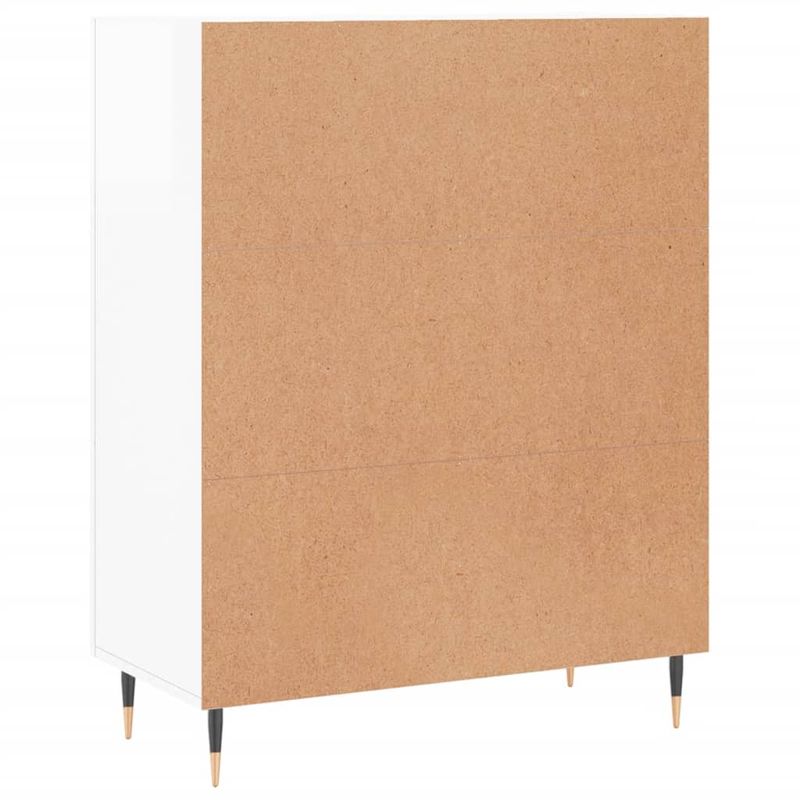 Casa si Gradina - Mobilier - Comode si corpuri - Comode - Servanta, alb extralucios, 69,5x34x90 cm, lemn compozit - Infinity.ro