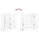 Casa si Gradina - Mobilier - Comode si corpuri - Comode - Servanta, alb extralucios, 69,5x34x90 cm, lemn compozit - Infinity.ro