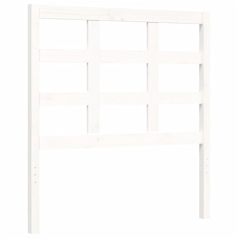 Casa si Gradina - Mobilier - Paturi si accesorii - Paturi - Cadru de pat cu tablie single mic, alb, lemn masiv - Infinity.ro