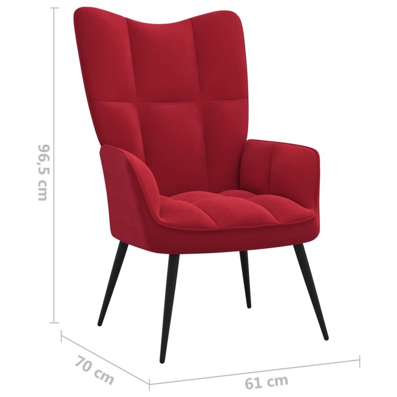 Casa si Gradina - Mobilier - Scaune si fotolii - Fotolii - Fotoliu de relaxare, rosu vin, catifea - Infinity.ro