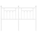 Casa si Gradina - Mobilier - Paturi si accesorii - Accesorii paturi - Tablie de pat metalica, alb, 150 cm - Infinity.ro