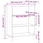 Casa si Gradina - Mobilier - Biblioteci si rafturi - Biblioteci - Biblioteca, alba, 69,5x32,5x90 cm, lemn compozit - Infinity.ro
