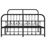 Casa si Gradina - Mobilier - Paturi si accesorii - Paturi - Cadru pat metalic cu tablie de cap/picioare, negru, 135x190 cm - Infinity.ro
