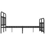 Casa si Gradina - Mobilier - Paturi si accesorii - Paturi - Cadru pat metalic cu tablie de cap/picioare, negru, 135x190 cm - Infinity.ro