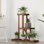 Casa si Gradina - Gradinarit si plante - Plante si ghivece - Ghivece si suporturi - Suport pentru flori, 81x25x75,5 cm, lemn masiv de brad, maro - Infinity.ro