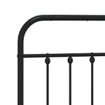 Casa si Gradina - Mobilier - Paturi si accesorii - Paturi - Cadru pat metalic cu tablie de cap/picioare, negru, 135x190 cm - Infinity.ro