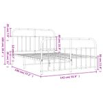 Casa si Gradina - Mobilier - Paturi si accesorii - Paturi - Cadru pat metalic cu tablie de cap/picioare, negru, 135x190 cm - Infinity.ro
