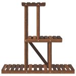 Casa si Gradina - Gradinarit si plante - Plante si ghivece - Ghivece si suporturi - Suport pentru flori, 81x25x75,5 cm, lemn masiv de brad, maro - Infinity.ro