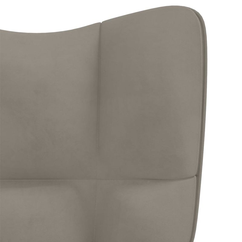 Casa si Gradina - Mobilier - Scaune si fotolii - Fotolii - Fotoliu de relaxare, gri deschis, catifea - Infinity.ro