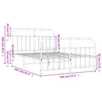 Casa si Gradina - Mobilier - Paturi si accesorii - Paturi - Cadru pat metalic cu tablie de cap/picioare, negru, 140x200 cm - Infinity.ro