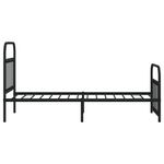Casa si Gradina - Mobilier - Paturi si accesorii - Paturi - Cadru pat metalic cu tablii de cap/picioare, negru, 90x190 cm - Infinity.ro