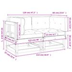 Casa si Gradina - Gradina si terasa - Mobilier exterior - Canapele si fotolii gradina - Canapele coltar cu perne, 2 buc., alb, lemn masiv de pin - Infinity.ro