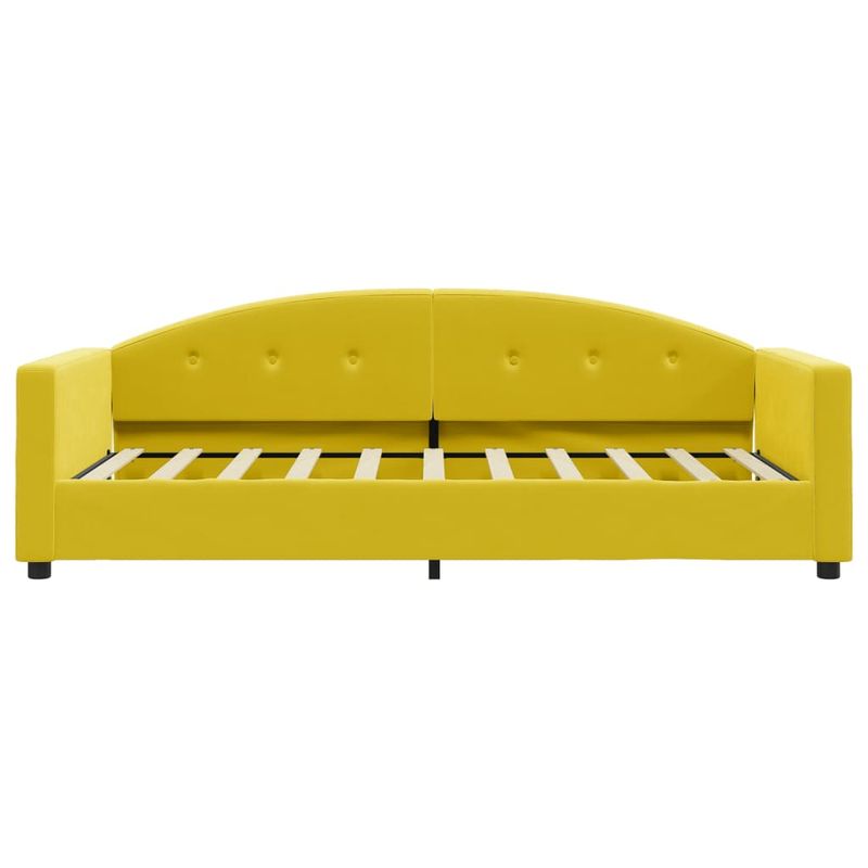 Casa si Gradina - Mobilier - Paturi si accesorii - Paturi - Pat de zi, galben, 80x200 cm, catifea - Infinity.ro