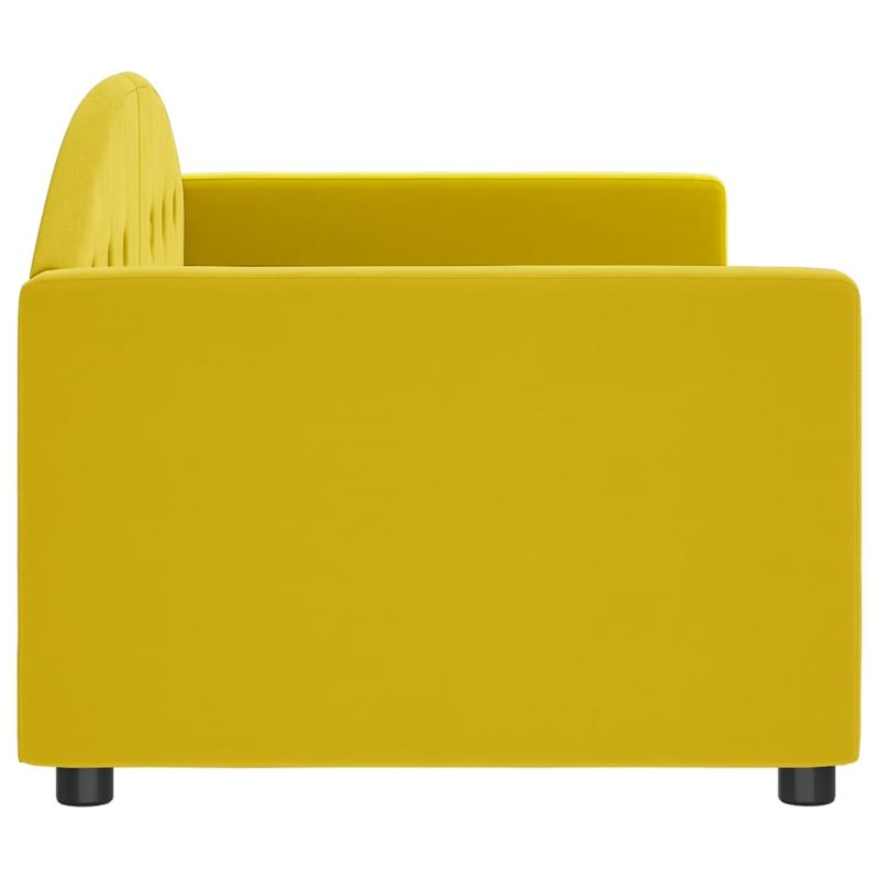 Casa si Gradina - Mobilier - Paturi si accesorii - Paturi - Pat de zi, galben, 80x200 cm, catifea - Infinity.ro