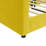 Casa si Gradina - Mobilier - Paturi si accesorii - Paturi - Pat de zi, galben, 80x200 cm, catifea - Infinity.ro