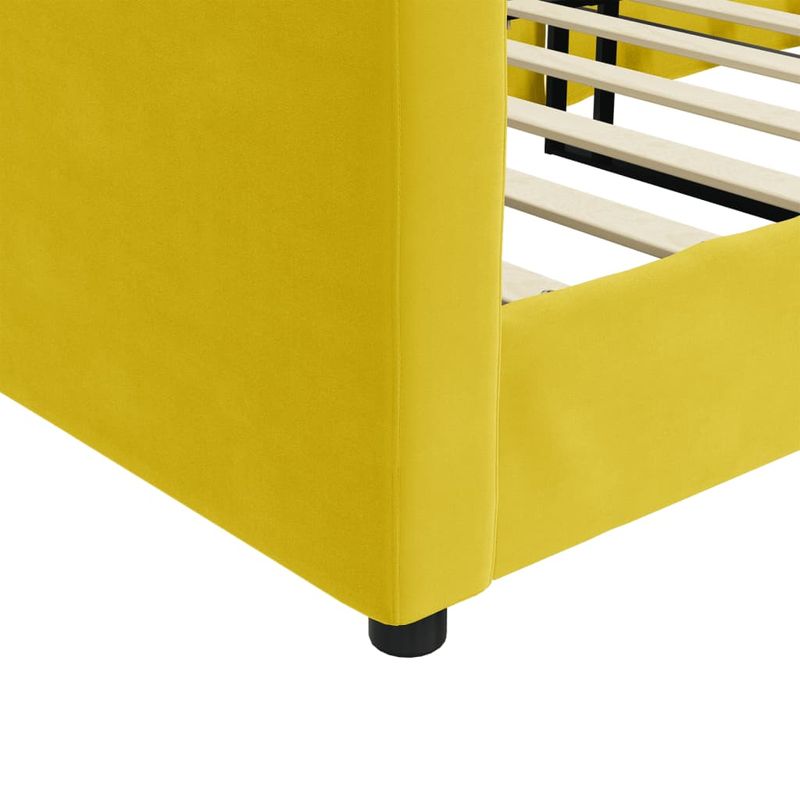 Casa si Gradina - Mobilier - Paturi si accesorii - Paturi - Pat de zi, galben, 80x200 cm, catifea - Infinity.ro