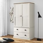 Casa si Gradina - Mobilier - Dulapuri si sifoniere - Dulapuri - Dulap VIGO, alb, 90x55x176 cm, lemn masiv de pin - Infinity.ro
