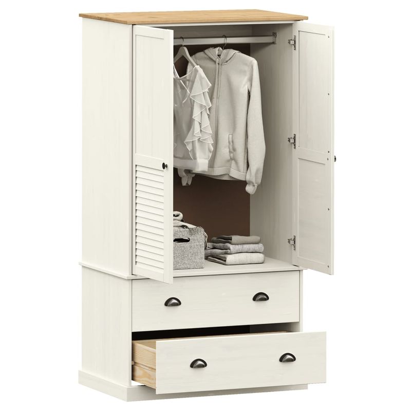 Casa si Gradina - Mobilier - Dulapuri si sifoniere - Dulapuri - Dulap VIGO, alb, 90x55x176 cm, lemn masiv de pin - Infinity.ro