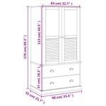 Casa si Gradina - Mobilier - Dulapuri si sifoniere - Dulapuri - Dulap VIGO, alb, 90x55x176 cm, lemn masiv de pin - Infinity.ro