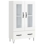 Casa si Gradina - Mobilier - Comode si corpuri - Comode - Dulap inalt, alb extralucios, 69,5x31x115 cm, lemn prelucrat - Infinity.ro