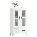 Casa si Gradina - Mobilier - Comode si corpuri - Corpuri bucatarie - Dulap inalt, alb extralucios, 69,5x31x115 cm, lemn prelucrat - Infinity.ro