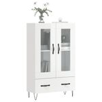 Casa si Gradina - Mobilier - Comode si corpuri - Comode - Dulap inalt, alb extralucios, 69,5x31x115 cm, lemn prelucrat - Infinity.ro