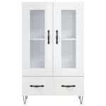 Casa si Gradina - Mobilier - Comode si corpuri - Comode - Dulap inalt, alb extralucios, 69,5x31x115 cm, lemn prelucrat - Infinity.ro