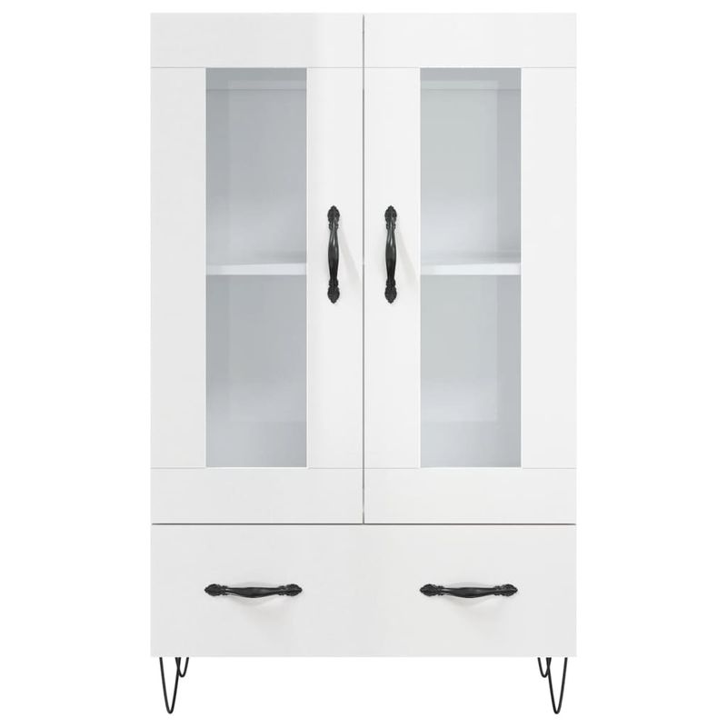 Casa si Gradina - Mobilier - Comode si corpuri - Corpuri bucatarie - Dulap inalt, alb extralucios, 69,5x31x115 cm, lemn prelucrat - Infinity.ro