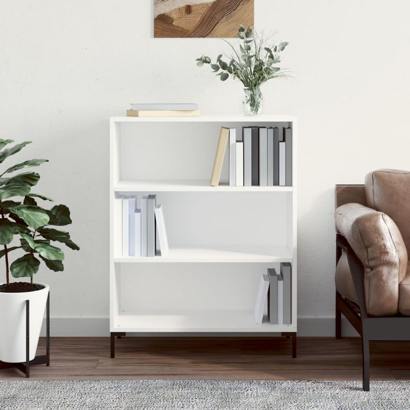 Casa si Gradina - Mobilier - Biblioteci si rafturi - Biblioteci - Biblioteca, alba, 69,5x32,5x90 cm, lemn compozit - Infinity.ro