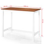 Casa si Gradina - Mobilier - Seturi de mobilier - Seturi mese si scaune - Set masa si scaune de bar, 5 piese, lemn masiv - Infinity.ro