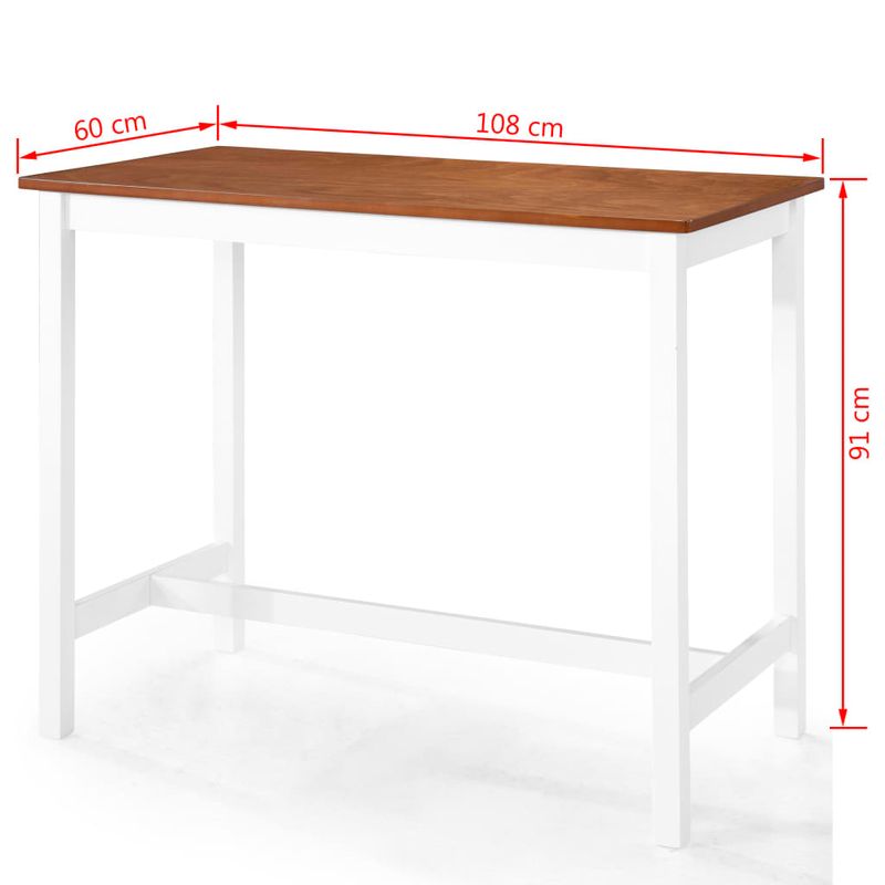 Casa si Gradina - Mobilier - Seturi de mobilier - Seturi mese si scaune - Set masa si scaune de bar, 5 piese, lemn masiv - Infinity.ro