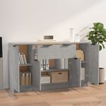 Casa si Gradina - Mobilier - Comode si corpuri - Comode - Servante, 3 piese, gri beton, lemn prelucrat - Infinity.ro