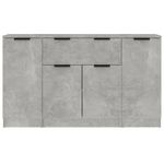 Casa si Gradina - Mobilier - Comode si corpuri - Comode - Servante, 3 piese, gri beton, lemn prelucrat - Infinity.ro