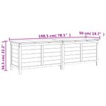 Casa si Gradina - Gradina si terasa - Mobilier exterior - Dulapuri si lazi depozitare exterior - Lada depozitare de gradina alb 198,5x50x56,5 cm lemn masiv brad - Infinity.ro