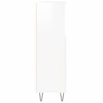 Casa si Gradina - Mobilier - Mobilier baie - Corpuri baie - Dulap de baie, alb extralucios, 30x30x100 cm, lemn prelucrat - Infinity.ro