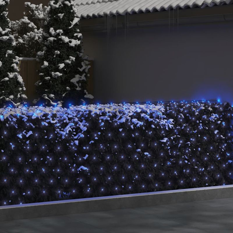 Casa si Gradina - Corpuri si surse de iluminat - Iluminat exterior - Instalatii luminoase exterior - Plasa lumini Craciun, albastru 3x3 m, 306 LED interior/exterior - Infinity.ro