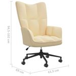 Casa si Gradina - Mobilier - Scaune si fotolii - Fotolii - Fotoliu de relaxare, alb crem, catifea - Infinity.ro