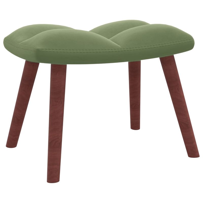 Casa si Gradina - Mobilier - Scaune si fotolii - Fotolii - Fotoliu de relaxare cu taburet, verde deschis, catifea - Infinity.ro