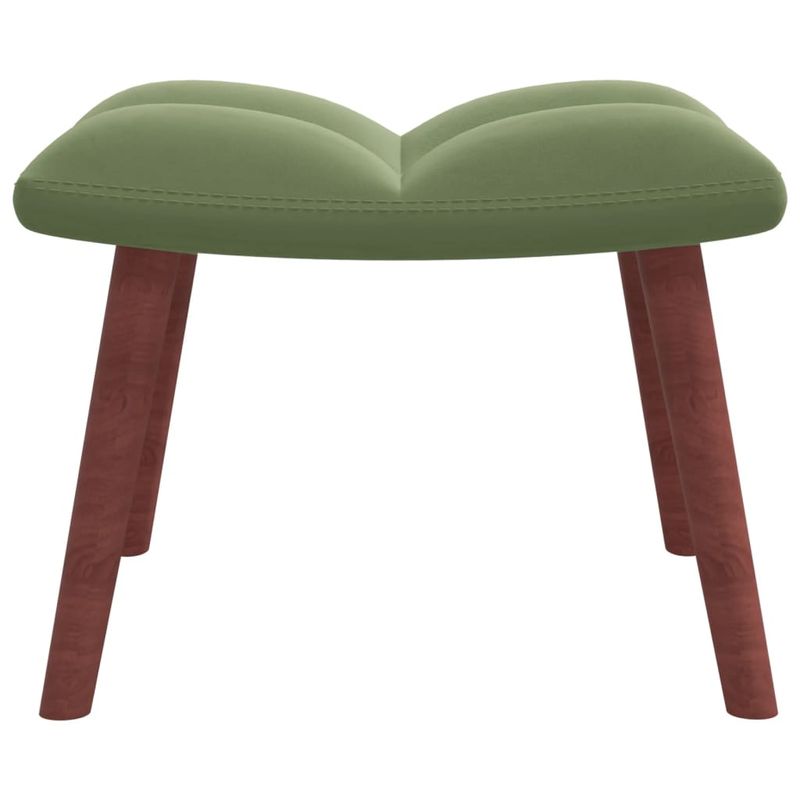 Casa si Gradina - Mobilier - Scaune si fotolii - Fotolii - Fotoliu de relaxare cu taburet, verde deschis, catifea - Infinity.ro