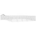 Petshop - Accesorii petshop - Culcusuri si custi - Custi interior si exterior - Padoc exterior cu acoperis argintiu 12x12x2,5 m otel galvanizat - Infinity.ro