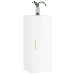 Casa si Gradina - Mobilier - Comode si corpuri - Comode - Dulap de perete, alb extralucios, 34,5x34x90 cm, lemn prelucrat - Infinity.ro