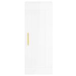 Casa si Gradina - Mobilier - Comode si corpuri - Comode - Dulap de perete, alb extralucios, 34,5x34x90 cm, lemn prelucrat - Infinity.ro