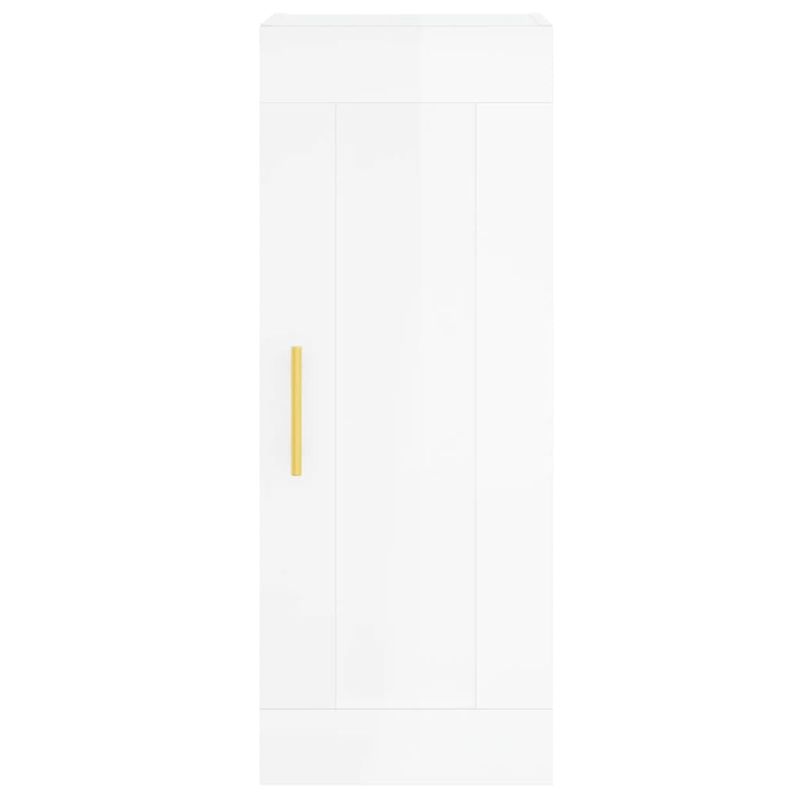 Casa si Gradina - Mobilier - Comode si corpuri - Comode - Dulap de perete, alb extralucios, 34,5x34x90 cm, lemn prelucrat - Infinity.ro