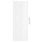Casa si Gradina - Mobilier - Comode si corpuri - Comode - Dulap de perete, alb extralucios, 34,5x34x90 cm, lemn prelucrat - Infinity.ro