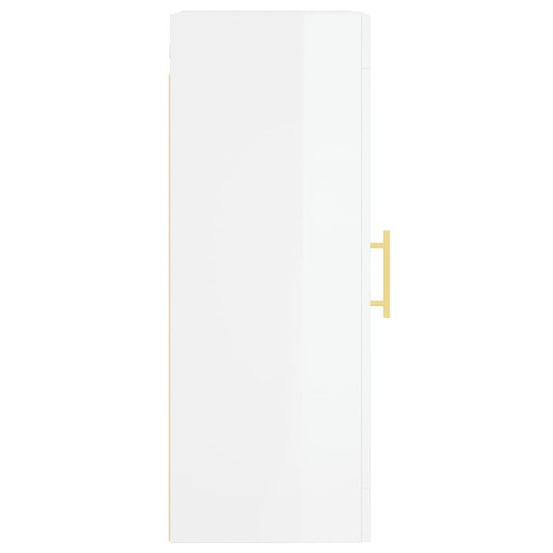Casa si Gradina - Mobilier - Comode si corpuri - Comode - Dulap de perete, alb extralucios, 34,5x34x90 cm, lemn prelucrat - Infinity.ro