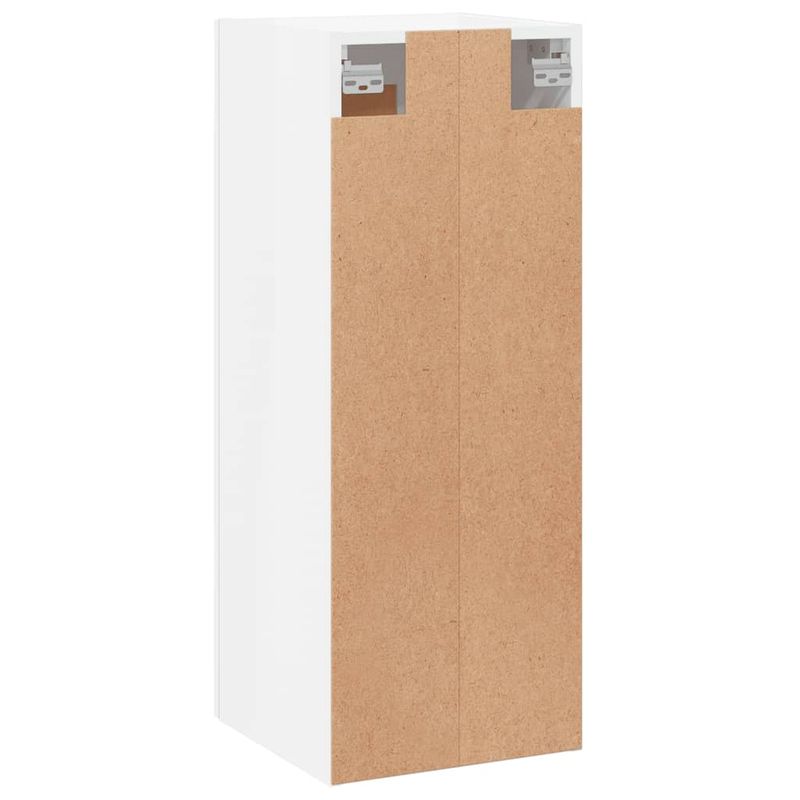 Casa si Gradina - Mobilier - Comode si corpuri - Comode - Dulap de perete, alb extralucios, 34,5x34x90 cm, lemn prelucrat - Infinity.ro